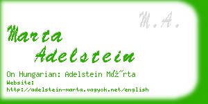 marta adelstein business card